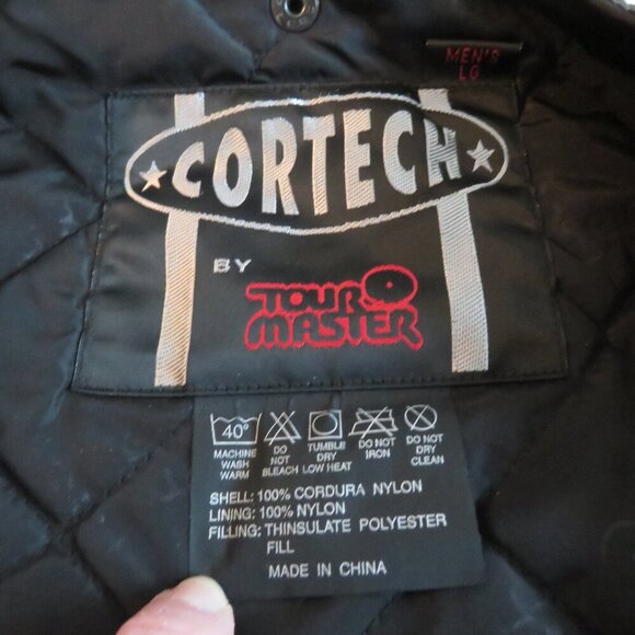 TOURMASTER Cortech Black Quilted Thinsulate Motorcycle Jacket - Men's Size L - Picture 13 of 14